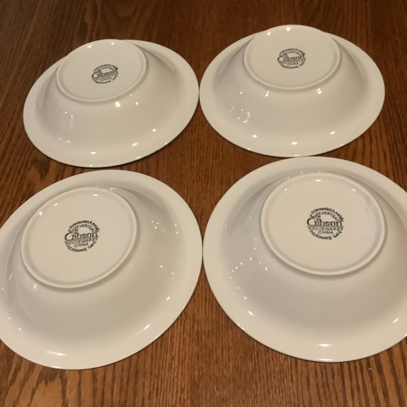 Four Gibson Blue Snowflake Bowls - Picture 4 of 5